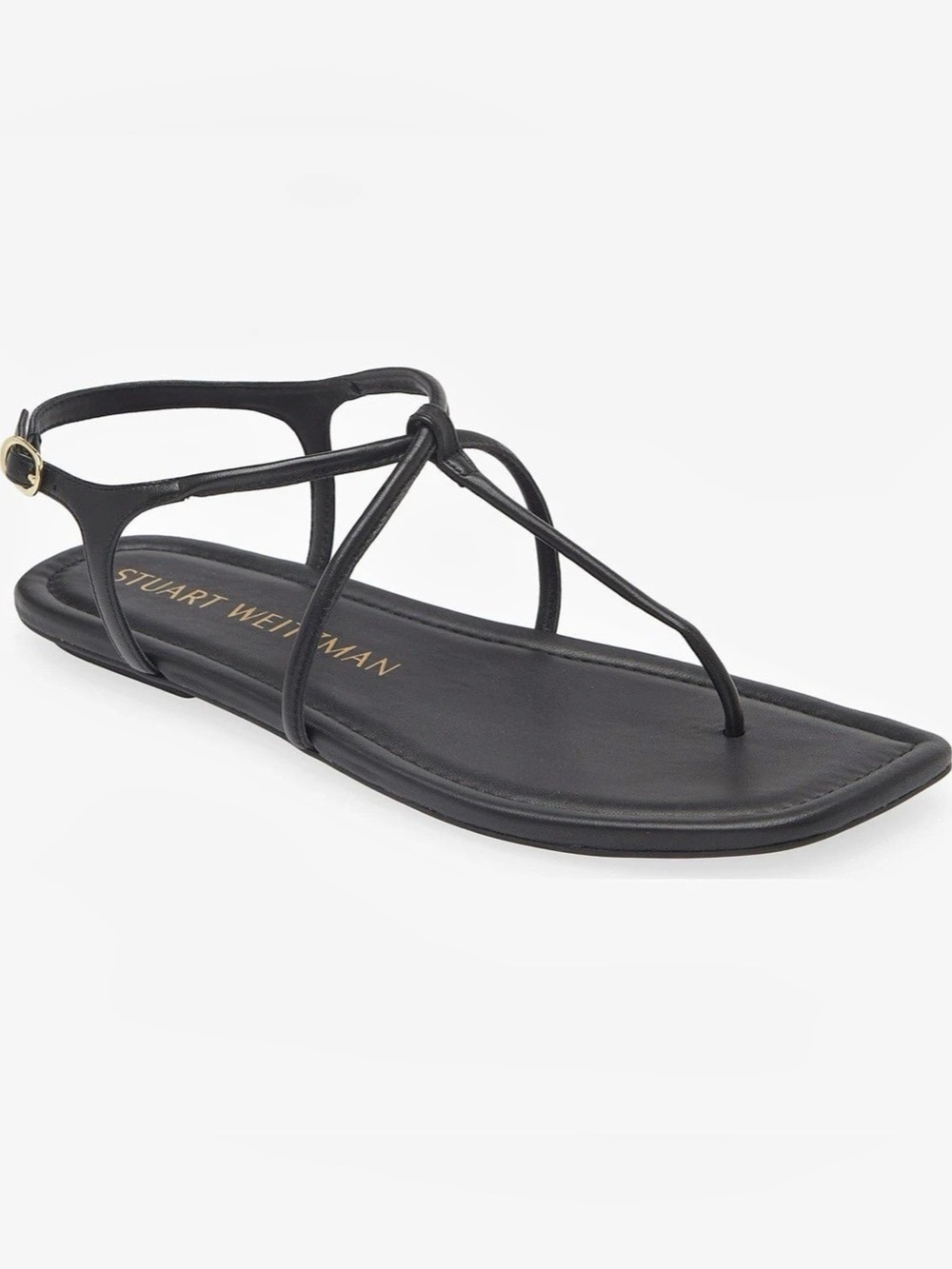 Stuart Weitzman Matilda Flat Sandal Black US 8.5